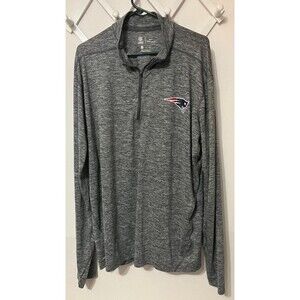Nike Dri-Fit New England Patriots‎ 1/4 Zip Sweatshirt Men’s XXL Gray Heather